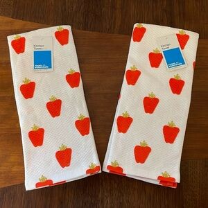 Apple Print Kitchen Towels - Set of 2